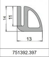 Профиль Е-образный силиконовый 751392.397